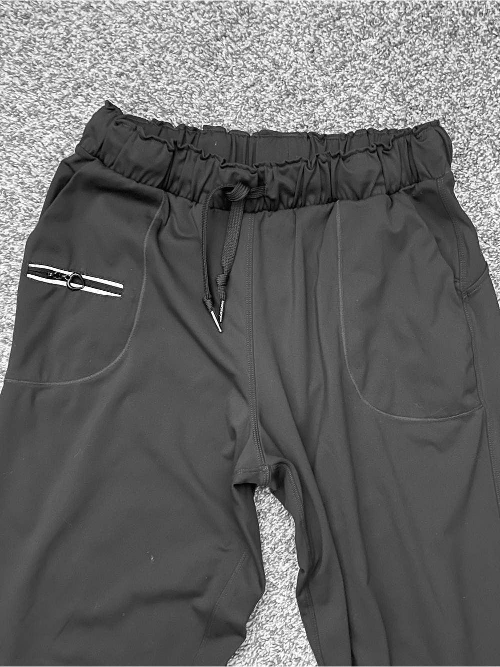 Women’s Black Track Jogger Pants - Elastic Waist, Drawstring